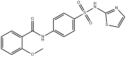 2-methoxy-N-{4-[(1,3-thiazol-2-ylamino)sulfonyl]phenyl}benzamide,130861-93-7,结构式