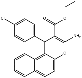 ethyl 3-amino-1-(4-chlorophenyl)-1H-benzo[f]chromene-2-carboxylate Structure