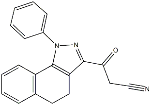 3-oxo-3-(1-phenyl-4,5-dihydro-1H-benzo[g]indazol-3-yl)propanenitrile Struktur