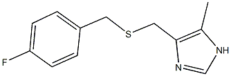 4-fluorobenzyl (5-methyl-1H-imidazol-4-yl)methyl sulfide Struktur