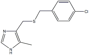 4-chlorobenzyl (5-methyl-1H-imidazol-4-yl)methyl sulfide Structure