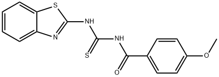 N-(1,3-benzothiazol-2-yl)-N'-(4-methoxybenzoyl)thiourea Struktur