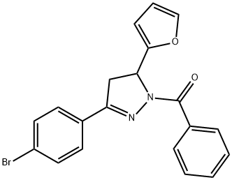 1-benzoyl-3-(4-bromophenyl)-5-(2-furyl)-4,5-dihydro-1H-pyrazole,131336-75-9,结构式