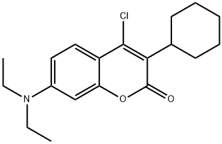 4-chloro-3-cyclohexyl-7-(diethylamino)-2H-chromen-2-one Structure