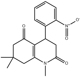 4-{2-nitrophenyl}-1,7,7-trimethyl-4,6,7,8-tetrahydro-2,5(1H,3H)-quinolinedione,131447-63-7,结构式