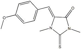 5-(4-methoxybenzylidene)-1,3-dimethyl-2-thioxo-4-imidazolidinone 结构式