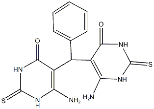 6-amino-5-[(6-amino-4-oxo-2-thioxo-1,2,3,4-tetrahydropyrimidin-5-yl)(phenyl)methyl]-2-thioxo-2,3-dihydropyrimidin-4(1H)-one|