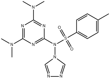 132038-94-9 N-[4,6-bis(dimethylamino)-1,3,5-triazin-2-yl]-4-methyl-N-(4H-1,2,4-triazol-4-yl)benzenesulfonamide