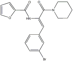 N-[2-(3-bromophenyl)-1-(1-piperidinylcarbonyl)vinyl]-2-furamide,1321679-62-2,结构式