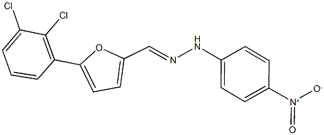5-(2,3-dichlorophenyl)furan-2-carbaldehyde {4-nitrophenyl}hydrazone 化学構造式