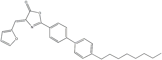 4-(2-furylmethylene)-2-(4'-octyl[1,1'-biphenyl]-4-yl)-1,3-oxazol-5(4H)-one 结构式