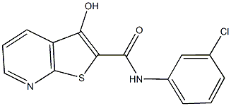 N-(3-chlorophenyl)-3-hydroxythieno[2,3-b]pyridine-2-carboxamide,132389-29-8,结构式