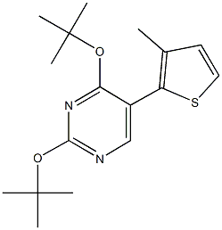 2,4-ditert-butoxy-5-(3-methyl-2-thienyl)pyrimidine 结构式
