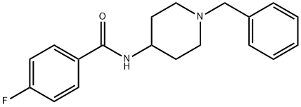 N-(1-苄基-4-哌啶基)-4-氟苯甲酰胺, 132442-35-4, 结构式
