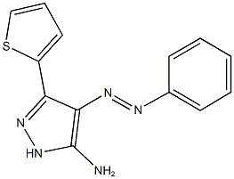 4-(phenyldiazenyl)-3-thien-2-yl-1H-pyrazol-5-amine Structure