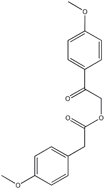 2-(4-methoxyphenyl)-2-oxoethyl (4-methoxyphenyl)acetate Struktur
