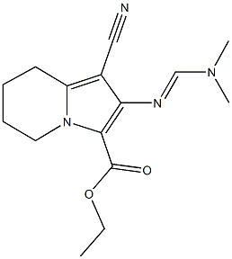 ethyl 1-cyano-2-{[(dimethylamino)methylene]amino}-5,6,7,8-tetrahydro-3-indolizinecarboxylate|