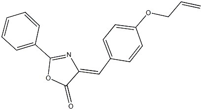 4-[4-(allyloxy)benzylidene]-2-phenyl-1,3-oxazol-5(4H)-one 化学構造式