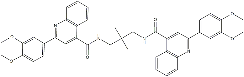 2-(3,4-dimethoxyphenyl)-N-[3-({[2-(3,4-dimethoxyphenyl)-4-quinolinyl]carbonyl}amino)-2,2-dimethylpropyl]-4-quinolinecarboxamide,133676-28-5,结构式