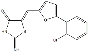 5-{[5-(2-chlorophenyl)-2-furyl]methylene}-2-imino-1,3-thiazolidin-4-one 化学構造式