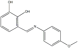 3-{[(4-methoxyphenyl)imino]methyl}-1,2-benzenediol Structure