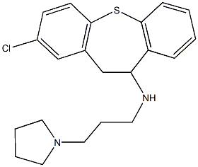 N-(2-chloro-10,11-dihydrodibenzo[b,f]thiepin-10-yl)-N-[3-(1-pyrrolidinyl)propyl]amine Structure