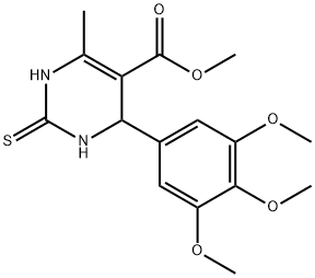 methyl 6-methyl-2-thioxo-4-(3,4,5-trimethoxyphenyl)-1,2,3,4-tetrahydropyrimidine-5-carboxylate Structure