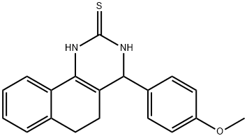 4-(4-メトキシフェニル)-1,2,3,4,5,6-ヘキサヒドロベンゾ[h]キナゾリン-2-チオン 化学構造式
