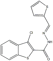 3-chloro-N'-(2-thienylmethylene)-1-benzothiophene-2-carbohydrazide,1344733-77-2,结构式