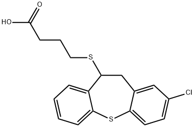 4-[(2-chloro-10,11-dihydrodibenzo[b,f]thiepin-10-yl)sulfanyl]butanoic acid|