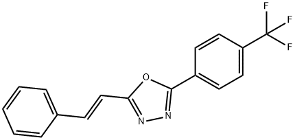 2-(2-phenylvinyl)-5-[4-(trifluoromethyl)phenyl]-1,3,4-oxadiazole Struktur