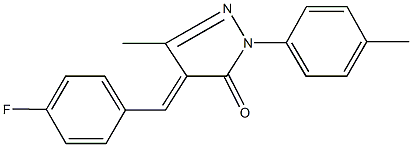 4-(4-fluorobenzylidene)-5-methyl-2-(4-methylphenyl)-2,4-dihydro-3H-pyrazol-3-one 结构式