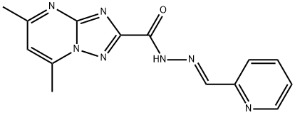 5,7-dimethyl-N'-(2-pyridinylmethylene)[1,2,4]triazolo[1,5-a]pyrimidine-2-carbohydrazide Struktur
