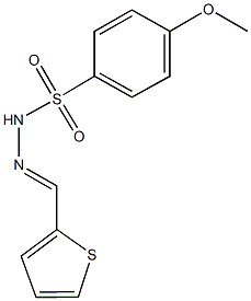 4-methoxy-N'-(2-thienylmethylene)benzenesulfonohydrazide 化学構造式