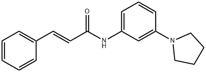 3-phenyl-N-[3-(1-pyrrolidinyl)phenyl]acrylamide Struktur