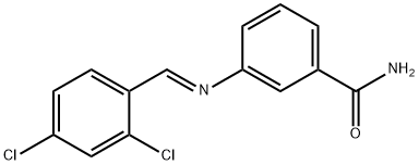 3-[(2,4-dichlorobenzylidene)amino]benzamide Struktur