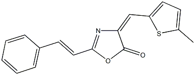 4-[(5-methyl-2-thienyl)methylene]-2-(2-phenylvinyl)-1,3-oxazol-5(4H)-one Structure