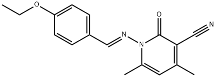 1-[(4-ethoxybenzylidene)amino]-4,6-dimethyl-2-oxo-1,2-dihydro-3-pyridinecarbonitrile Structure