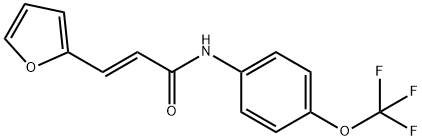 3-(2-furyl)-N-[4-(trifluoromethoxy)phenyl]acrylamide 化学構造式