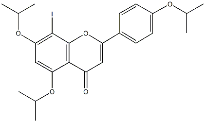 8-iodo-5,7-diisopropoxy-2-(4-isopropoxyphenyl)-4H-chromen-4-one Structure