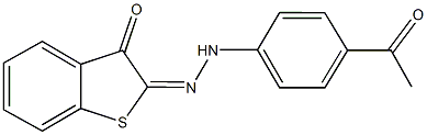 1-benzothiophene-2,3-dione 2-[(4-acetylphenyl)hydrazone] Struktur