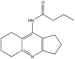 N-(2,3,5,6,7,8-hexahydro-1H-cyclopenta[b]quinolin-9-yl)butanamide Struktur