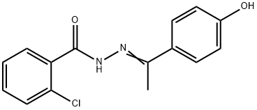2-chloro-N'-[1-(4-hydroxyphenyl)ethylidene]benzohydrazide Structure