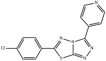 6-(4-chlorophenyl)-3-(4-pyridinyl)[1,2,4]triazolo[3,4-b][1,3,4]thiadiazole,135586-40-2,结构式