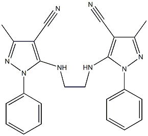 5-({2-[(4-cyano-3-methyl-1-phenyl-1H-pyrazol-5-yl)amino]ethyl}amino)-3-methyl-1-phenyl-1H-pyrazole-4-carbonitrile Structure