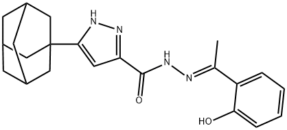 3-(1-adamantyl)-N'-[1-(2-hydroxyphenyl)ethylidene]-1H-pyrazole-5-carbohydrazide,1359880-99-1,结构式