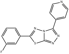 6-(3-fluorophenyl)-3-(4-pyridinyl)[1,2,4]triazolo[3,4-b][1,3,4]thiadiazole,136025-37-1,结构式
