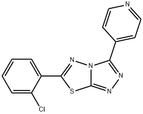 6-(2-chlorophenyl)-3-(4-pyridinyl)[1,2,4]triazolo[3,4-b][1,3,4]thiadiazole Struktur