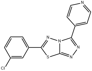 6-(3-chlorophenyl)-3-(4-pyridinyl)[1,2,4]triazolo[3,4-b][1,3,4]thiadiazole 结构式