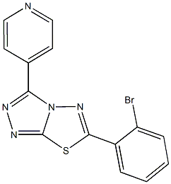 6-(2-bromophenyl)-3-(4-pyridinyl)[1,2,4]triazolo[3,4-b][1,3,4]thiadiazole Structure